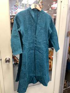 Kantha Jackets Coat: Handcrafted Reversible long length Quilting Kantha Coat # 4455673