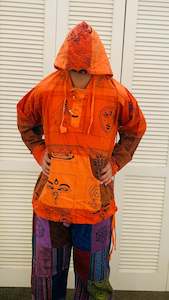 Handcrafted cotton Hoodie Kurta / Shirt # 75444