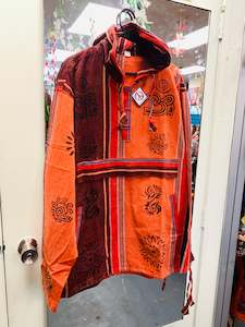 Bohemian style handcrafted cotton Hoodie Kurta/ Shirt  # 79232