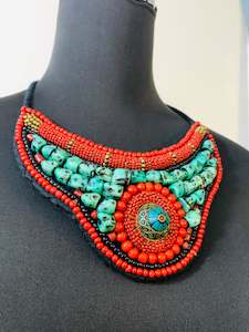 Free Soul Statement Necklaces: HANDCRAFTED TIBETAN BIB NECKLACE #A207