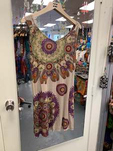 Dress: Bohemian style handcrafted Cotton Tunic dress #446656