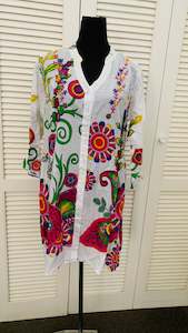 Bohemian style handcrafted cotton female Shirts  #983