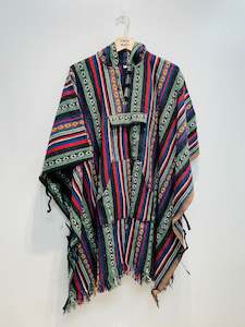 Poncho: Bohemian style handcrafted Hoodie Plus size UNISEX Gheri poncho #0170332