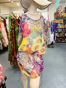 Bohemian style handcrafted Georgette dress #5111