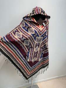 Bohemian style handcrafted Hoodie poncho #POCH0174