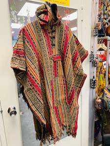 Boho handcrafted Hoodie UNISEX Gheri poncho #017412