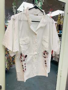 Bohemian style handcrafted cotton Top #0020