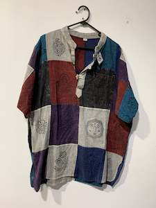 Bohemian style handcrafted Kurta/ Shirt  # KURT4021