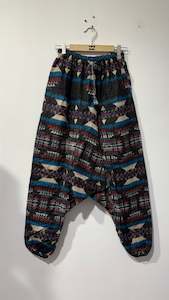 HANDCRAFTED  WARM  DROP CROTCH PANTS #665563