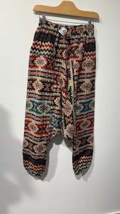 HANDCRAFTED  WARM  DROP CROTCH PANTS #665561