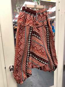 HANDCRAFTED  WARM  DROP CROTCH PANTS #665557