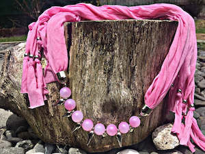 Boho Statement Necklace: BOHO-SCARFS WITH PENDENT