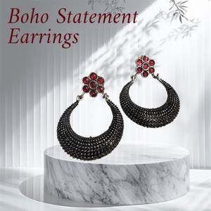 BOHEMIAN HANDCRAFTED NATURAL STONE EARRINGS #EAR166