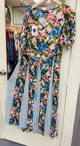 Dress: Bohemian style handcrafted Crinkle dress #4605