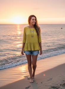 Bohemian style handcrafted Georgette Top #003108