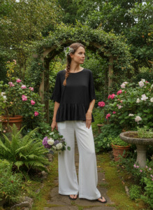 Bohemian style handcrafted Georgette Top #003107