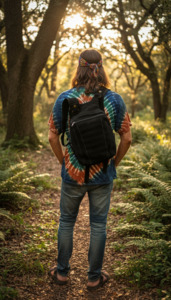 Bohemian style handcrafted Genuine leather Backpack  #4495