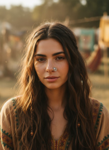 Accessories Cuff Bangles Pendants Macrame Crystals Pendants: Bohemian handcrafted Clip-on Nose Pins/ Nose Rings  #834