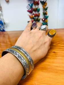 BOHEMIAN STYLE HANDCRAFTED HAND CUFF BANGLE  # CUFF1182