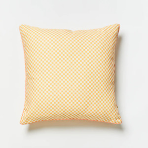 Cushions And Throws: Tiny Checkers Peach Outdoor Cushion - 60cm