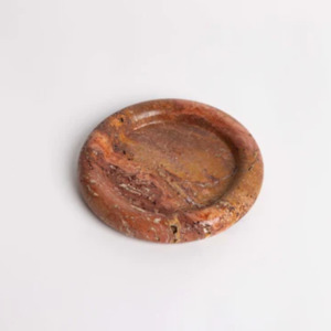 Art Object: Bay Round Tray - Burnt Travertine