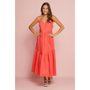 Elms King: Antherton Pintuck Dress - Sunkiss