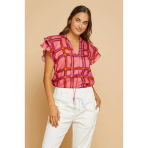 Elms King: Berkely Blouse - Summer Check