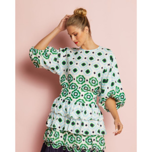 Arlington Milne: Gracie Blouse - Geo Print