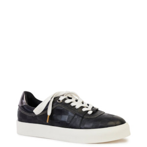 Sale: Amanza Trainer - Black Check Calf