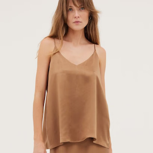 Cloth Co: The Silk Camisole - Bronze
