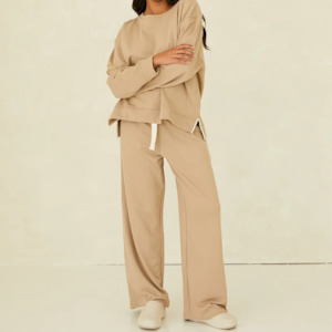Cloth Co: The Light Terry Pants - Latte