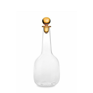 Kitchen Dining: Bilia Glass Bottle - Amber
