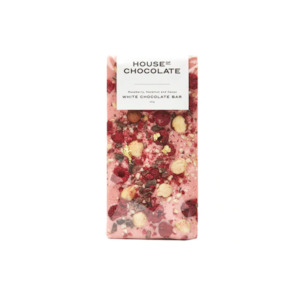 Lifestyle 1: Raspberry, Hazelnut + Cacoa White Chocolate Bar