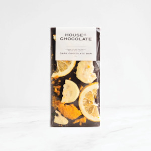 Lifestyle 1: Freeze Dried Feijoa, Mandarin + Lemon Dark Chocolate Bar