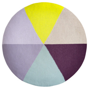Cushions And Throws: Jumbo Pinwheel Knit Round Cushion