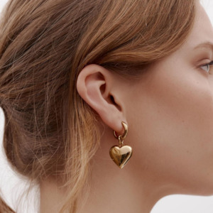 Bisous Hoop Earrings - Gold