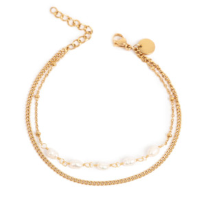 Body: Anklet with Pearls - Gold