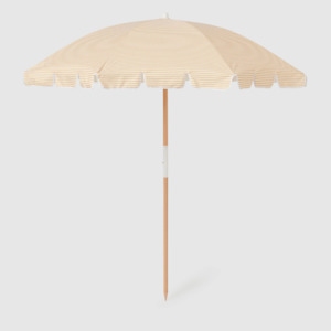 Beach And Outdoors: Beach Umbrella - Mango Bay Golden Mustard Stripe