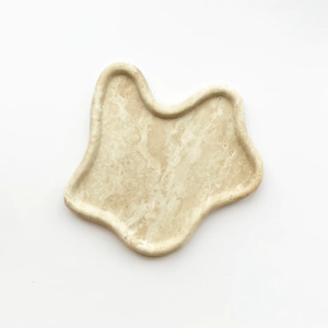 Art Object: Travertine Curved Tray