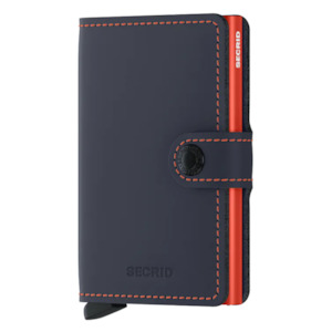 Miniwallet - Matte Night Blue + Orange