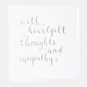 Cards Wrapping: With Heartfelt Thoughts + Sympathy Card