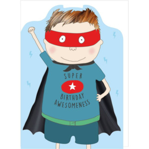 Cards Wrapping: Super Birthday Awesomeness Card