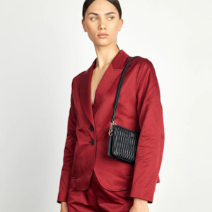 Saben: Tilly Crossbody - Black Diamond Quilt