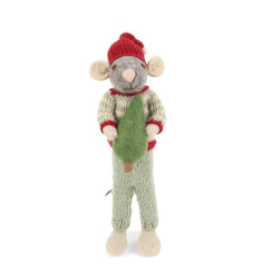 Sale: Big Grey Mouse with Tree - 27cm