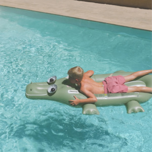 Sale: Kids Lie-On Float Cookie The Croc Khaki