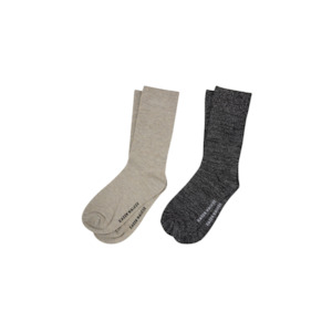 KW Glitter Socks 2 pack - Natural Silver + Black Silver