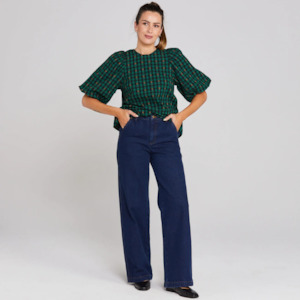 Clothing: Lucie Top - Petal Plaid