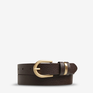For Her: Over And Over Belt - Chocolate + Gold