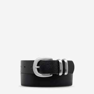 For Her: Let It Be Belt - Black + Silver