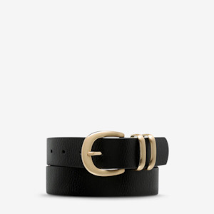 For Her: Let It Be Belt - Black + Gold